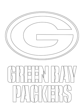 Green Bay Packers Logo  Coloring Page